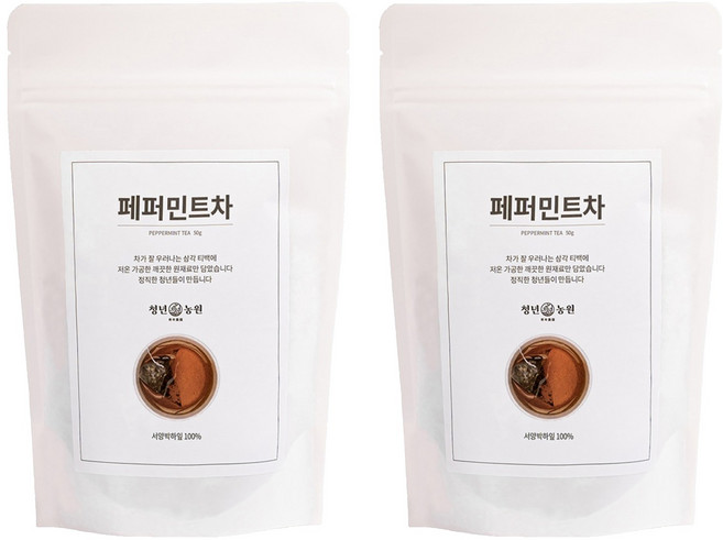 청년농원 페퍼민트차, 1g, 50개입, 2개