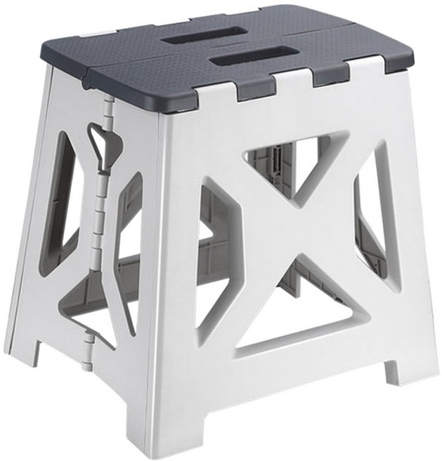 品屋 折疊凳 大號, 灰色, 1個