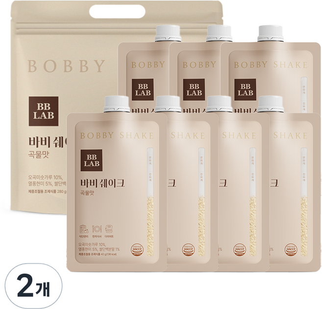 BB LAB 科研 蛋白奶昔粉隨身包 穀物風味, 280g, 2袋