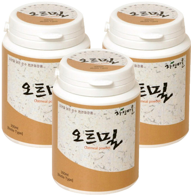 Jayeonmaeul 오트밀 가루 워시오프 팩, 1개입, 3개