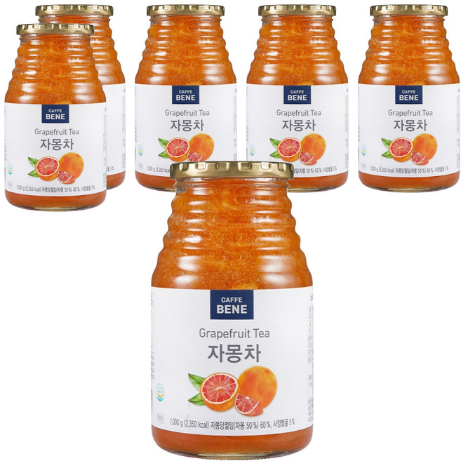 카페베네 과일청 자몽차, 1개입, 6개, 1kg