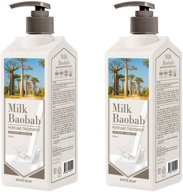 밀크바오밥 퍼퓸 화이트솝 헤어트리트먼트, 500ml, 2개
