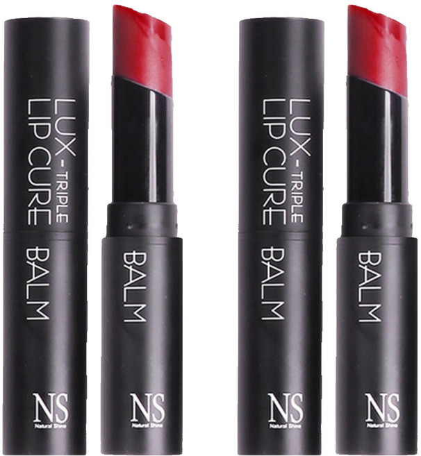 네츄럴샤인 럭스 트리플 립큐어밤 더맨, 01네츄럴, 5g, 2개