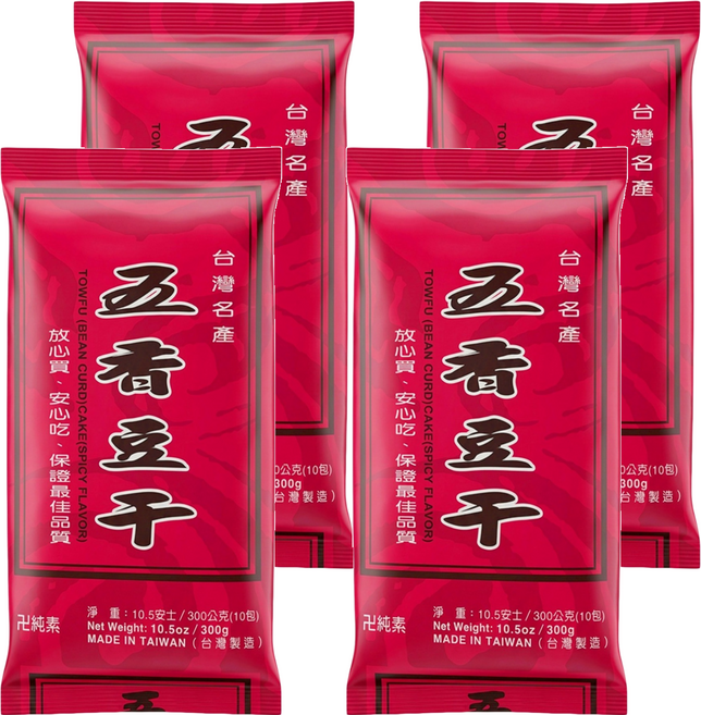 德昌 五香豆干 純素, 300g, 4袋