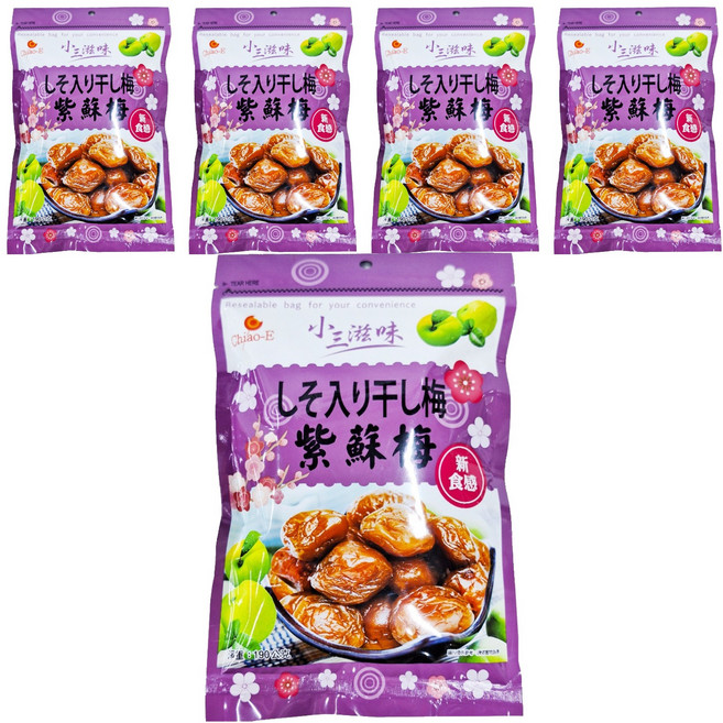 Chiao-E 巧益 小三滋味 紫蘇梅, 190g, 5包