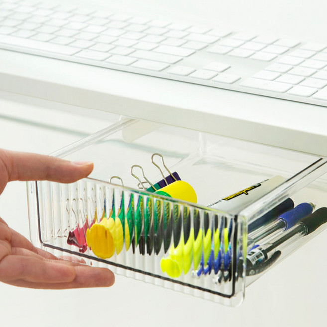 코멧 부착식 슬라이딩 히든 서랍, 화이트