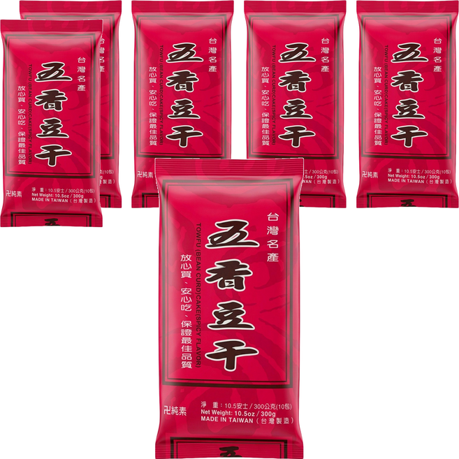 德昌 五香豆干 純素, 300g, 6袋