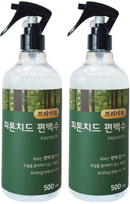 친환경편백아트 프리미엄 피톤치드 편백수, 500ml, 2개