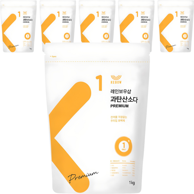 레인보우샵 과탄산소다 프리미엄, 1kg, 6개
