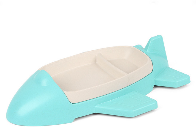 아이엠듀 유아 식판, 그린, 식기 2p + 우유컵 + 자동차 받침대, 1세트