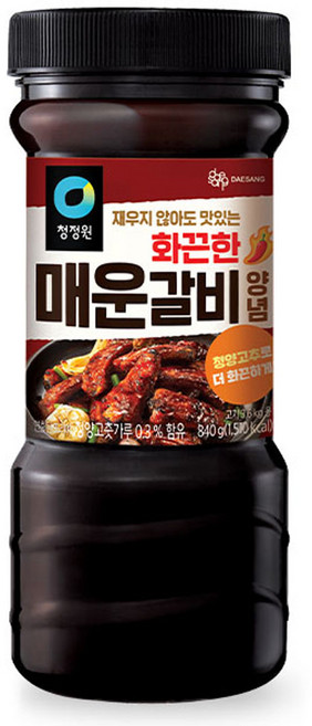 청정원 화끈한 매운갈비 양념, 840g, 1개