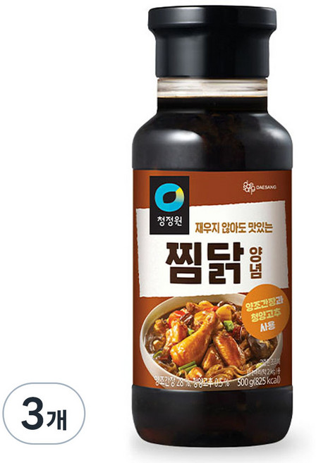 청정원 찜닭 양념 소스, 500g, 3개