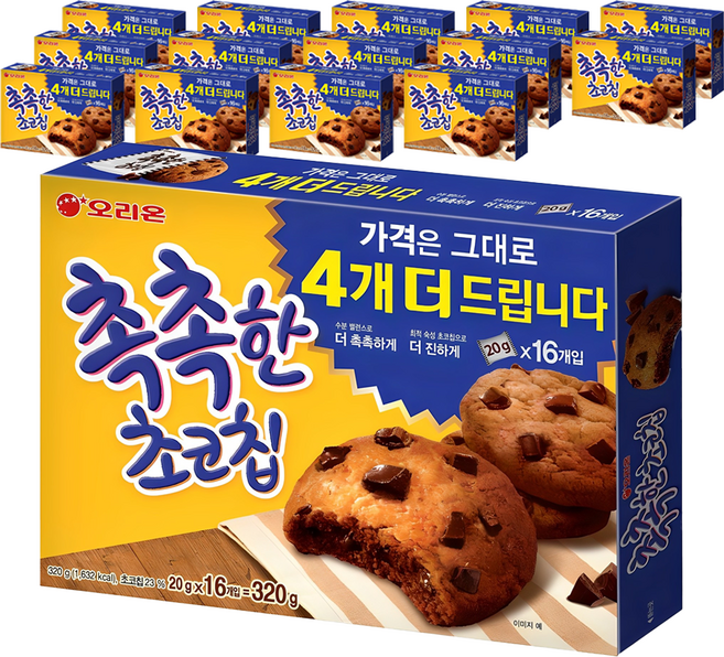 촉촉한초코칩, 320g, 15개