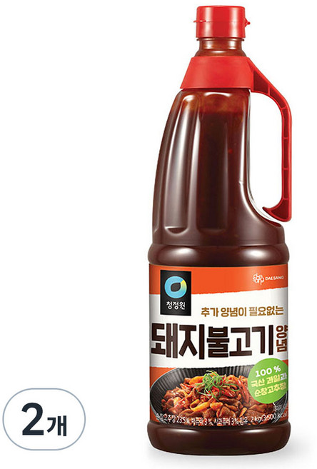 청정원 고추장 돼지불고기 양념, 2kg, 2개