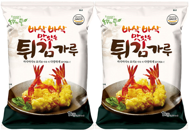 농부의뜰 튀김가루, 1kg, 2개