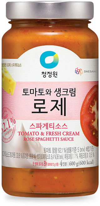 청정원 로제 스파게티소스, 600g, 1개