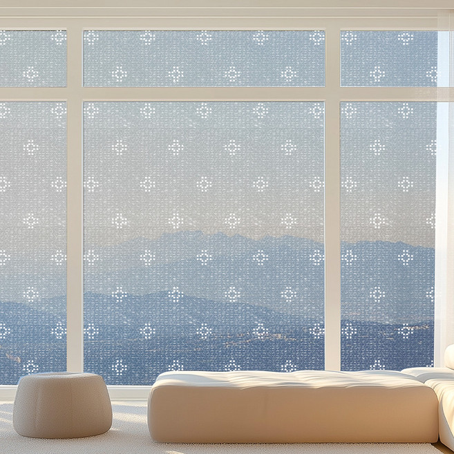 홈트너 창문 점착형 7중 단열뽁뽁이 플레인도트, 1개