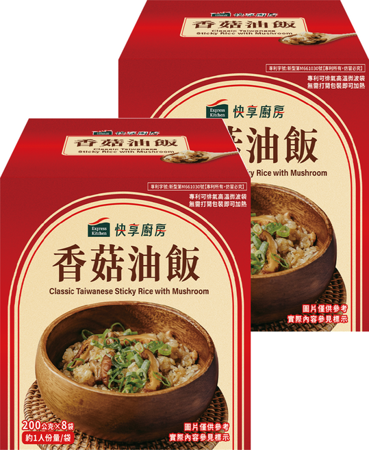 Express Kitchen 快享廚房 香菇油飯, 200g, 16包