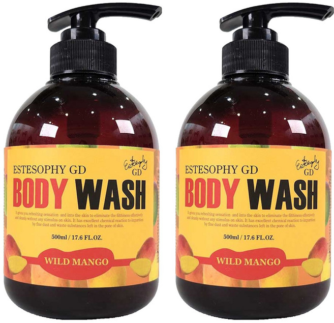 에스테소피 GD 바디워시 와일드 망고향, 500ml, 2개