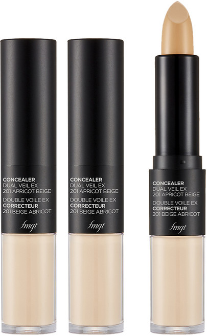 fmgt 듀얼 베일 이엑스 컨실러, 2개, V201애프리콧베이지