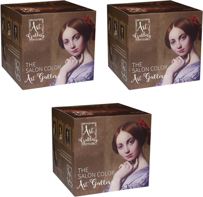 아트갤러리 더 살롱 컬러 염색제, 아트밀크브라운, 3개