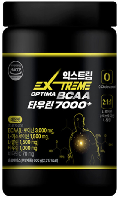익스트림 OPTIMA BCAA 타우린 7000 플러스, 600g, 1개