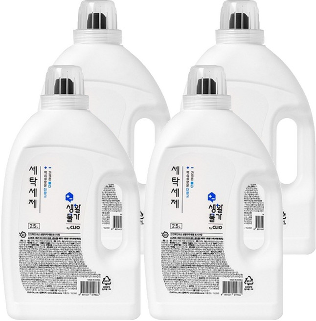 크리오 생활물가 세탁세제 계량컵 일반드럼겸용, 2.5L, 4개