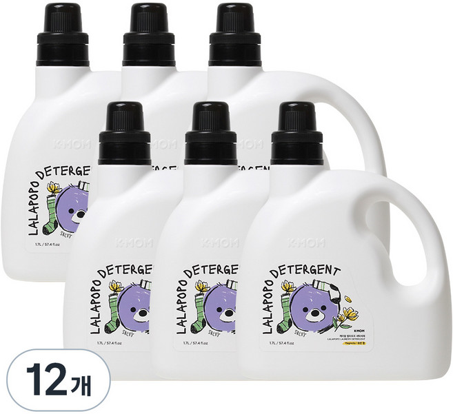 케이맘 랄라포포 유아용 세탁세제 목련향, 1.7L, 12개