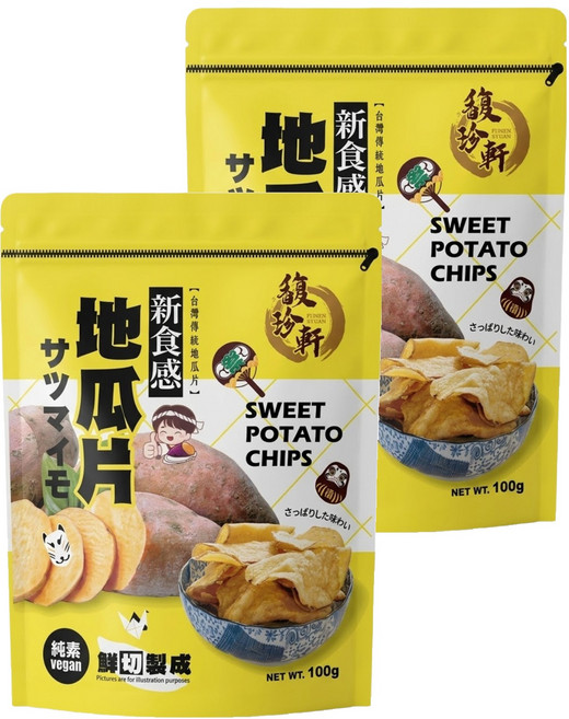 馥珍軒 新食感地瓜片, 100g, 2包