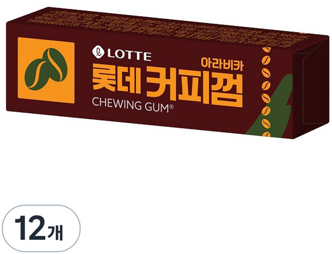롯데웰푸드 아라비카 커피 츄잉껌, 26g, 12개