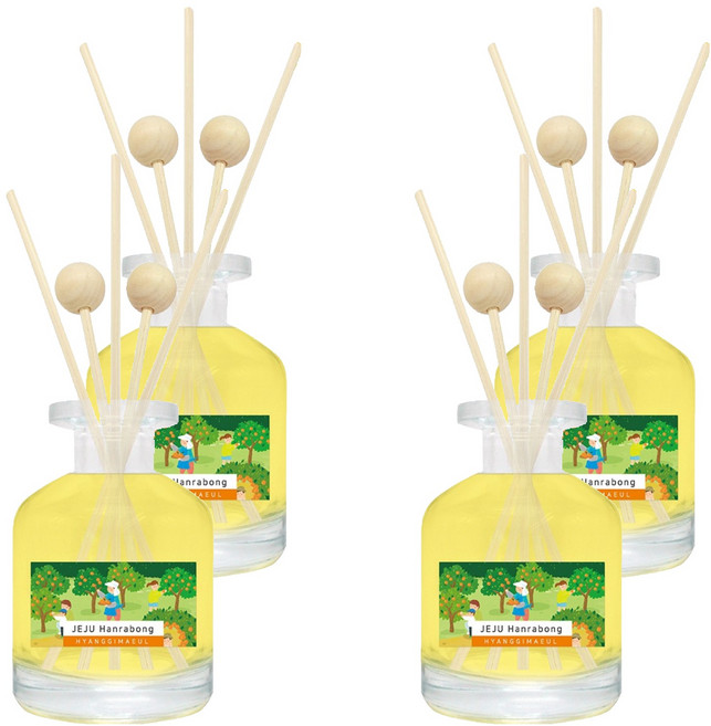 향기마을 디퓨저, 제주한라봉, 150ml, 4개