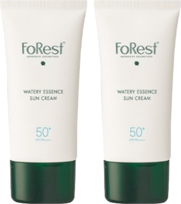 그린핑거 포레스트 워터리 에센스 선크림 SPF50+ PA++++, 80ml, 2개