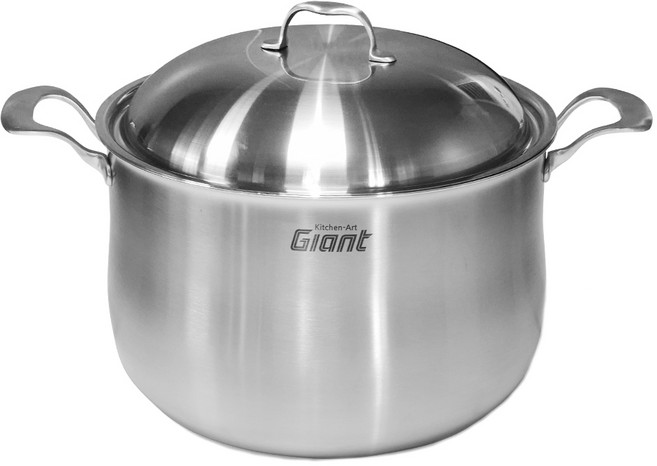 키친아트 IH 인덕션 통5중 자이언트 냄비 곰솥 국산, 24cm, 실버, 1개