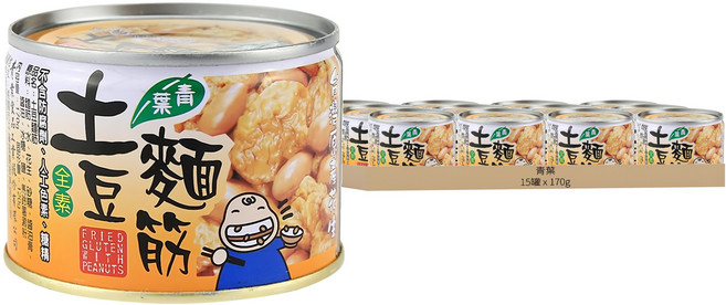 青葉 土豆麵筋, 170g, 15罐