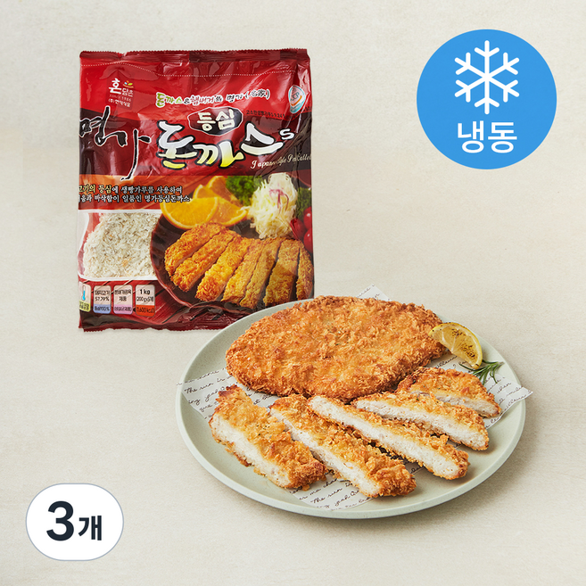 혼담은 등심명가돈까스s 5입 (냉동), 1kg, 3개