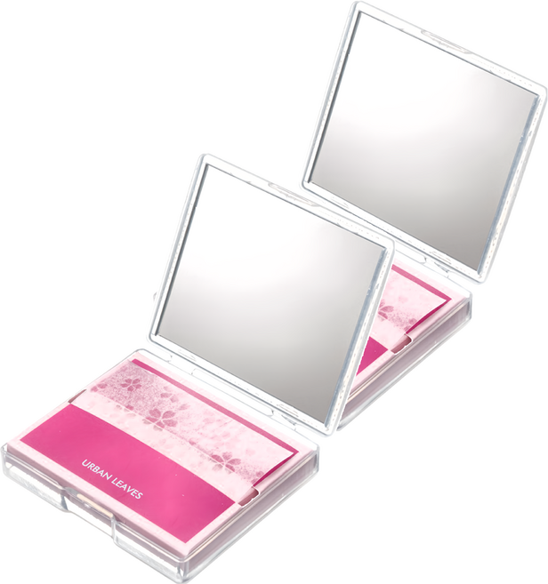 URBAN LEAVES 韓國原裝櫻花吸油紙 Set 含鏡子 輕鬆抽取, 50入, 2包