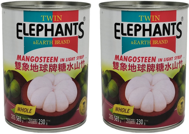 TWIN ELEPHANTS 雙象地球牌 山竹, 565g, 2罐