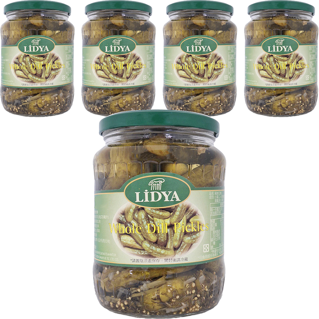 LIDYA 莉迪亞 酸瓜, 720ml, 5罐