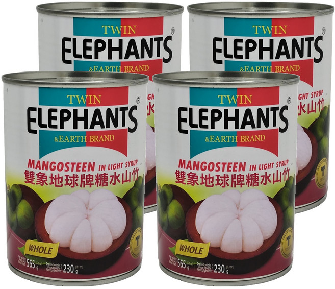 TWIN ELEPHANTS 雙象地球牌 山竹, 565g, 4罐
