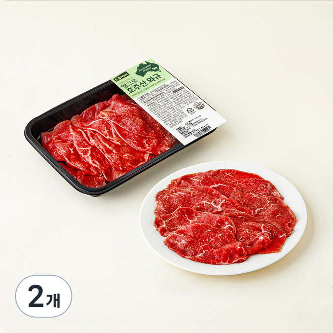 엘그로 호주산 와규 홍두깨 샤브샤브용 (냉장), 400g, 2개