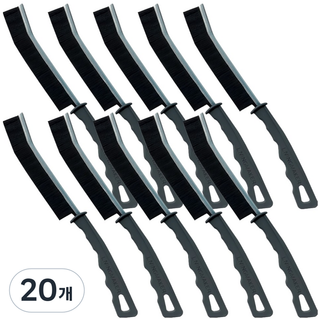 리빙메이커 홈 초슬림 빳빳한 다용도 틈새 청소솔, 혼합색상, 20개