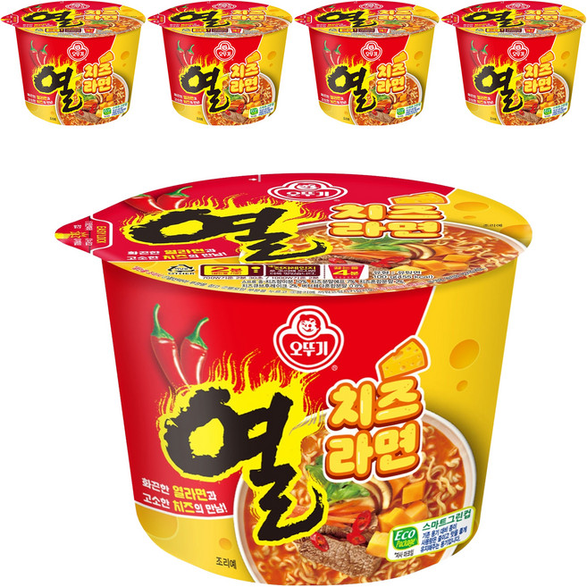 OTOKI 不倒翁 辛辣碗麵 起司風味 100g, 5入