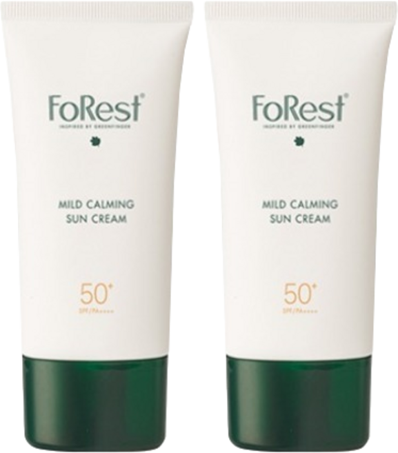 그린핑거포레스트 마일드 카밍 선크림 SPF50+ PA++++, 80ml, 2개