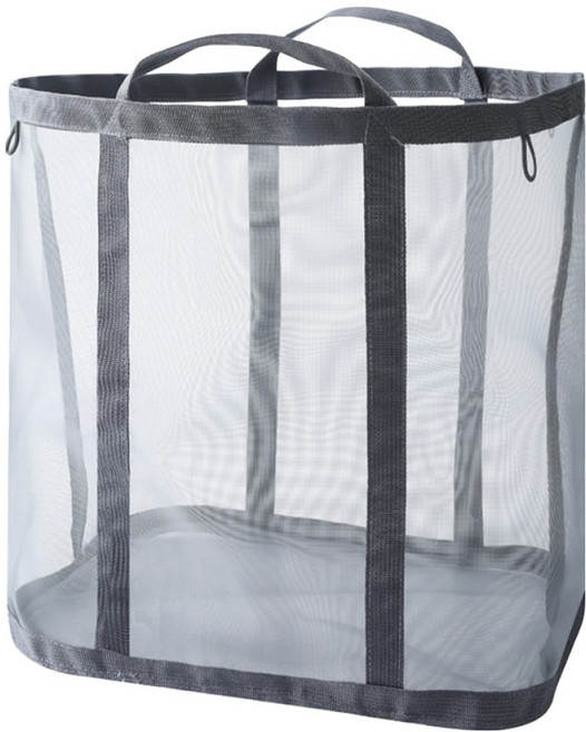 달콤무드 다용도 접이식 메쉬 빨래바구니, 그레이