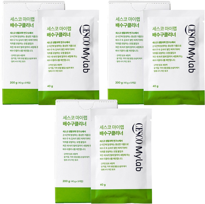 세스코마이랩 배수구 클리너 40g 5개입, 200g, 3개