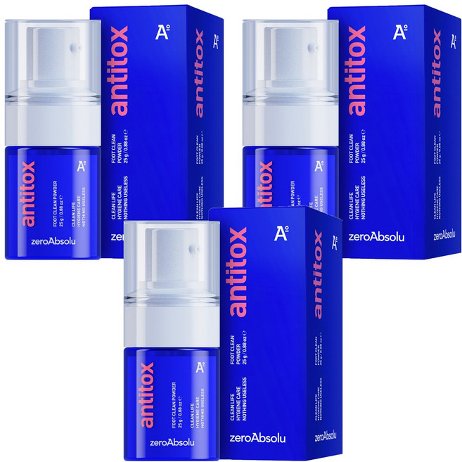 안티톡스 풋클린 파우더, 25g, 3개