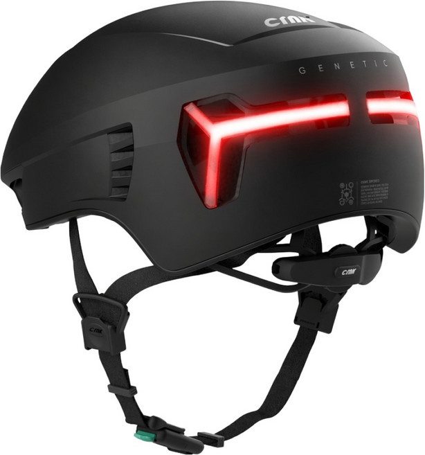 크랭크 LED 스마트 헬멧 제네틱 알파, 블랙, 1개