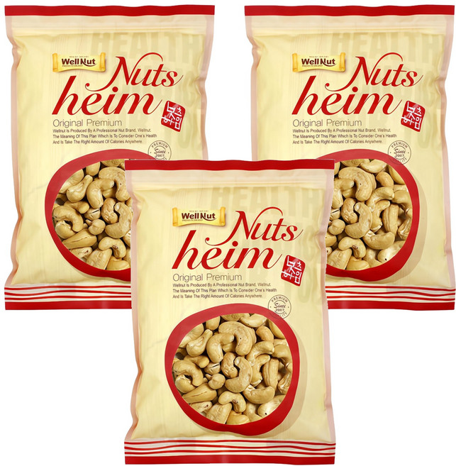 너츠하임 구운 캐슈넛, 200g, 3개