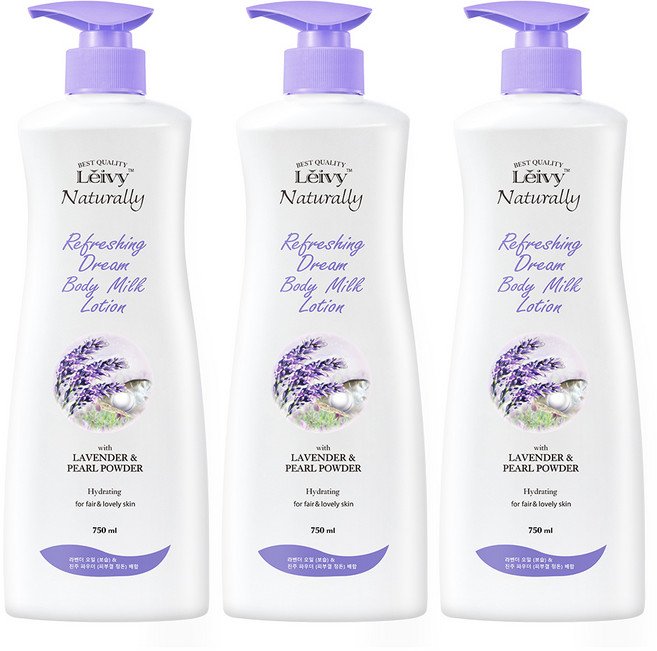 레이비 바디로션 라벤더 바닐라향, 750ml, 3개
