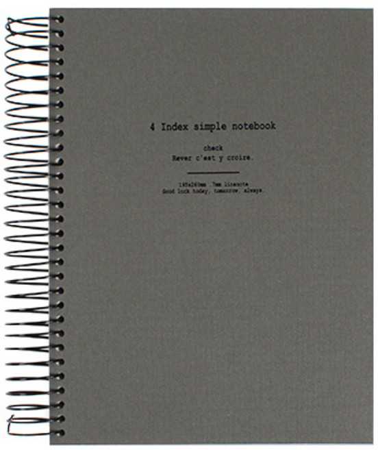 톡톡팬시 인덱스 심플 스프링노트, 그레이, 2개